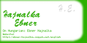 hajnalka ebner business card